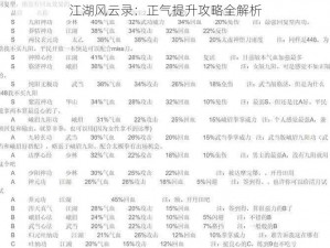 江湖风云录：正气提升攻略全解析