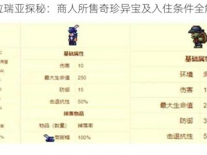 泰拉瑞亚探秘：商人所售奇珍异宝及入住条件全解析