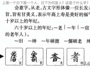 上面一个日下面一个人、日下为何是人？这是个什么字？