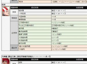 拳皇命运超必杀技释放攻略及必杀技使用方法详解