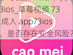 草莓视频73成人app73ios_草莓视频 73 成人 app73ios，是否存在安全风险？