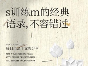 s训练m的经典语录—S 训练 M 的经典语录，带你探索未知的领域