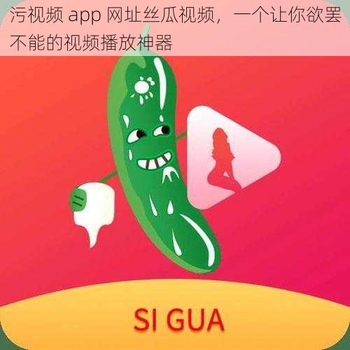 污视频 app 网址丝瓜视频，一个让你欲罢不能的视频播放神器