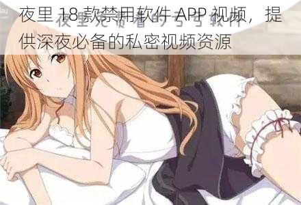 夜里 18 款禁用软件 APP 视频，提供深夜必备的私密视频资源