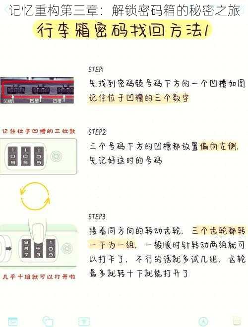 记忆重构第三章：解锁密码箱的秘密之旅