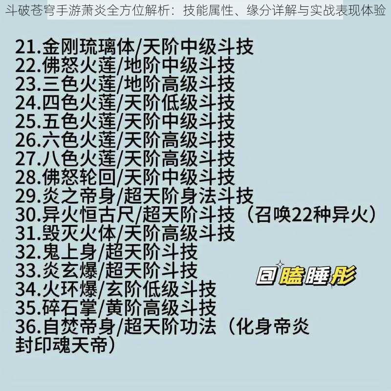 斗破苍穹手游萧炎全方位解析：技能属性、缘分详解与实战表现体验