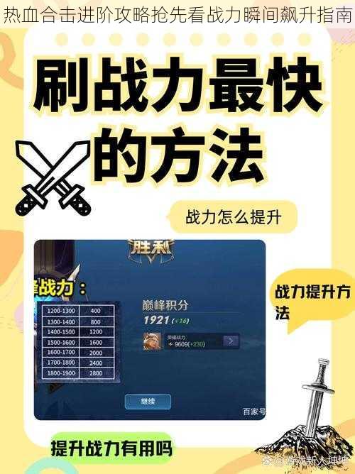 热血合击进阶攻略抢先看战力瞬间飙升指南