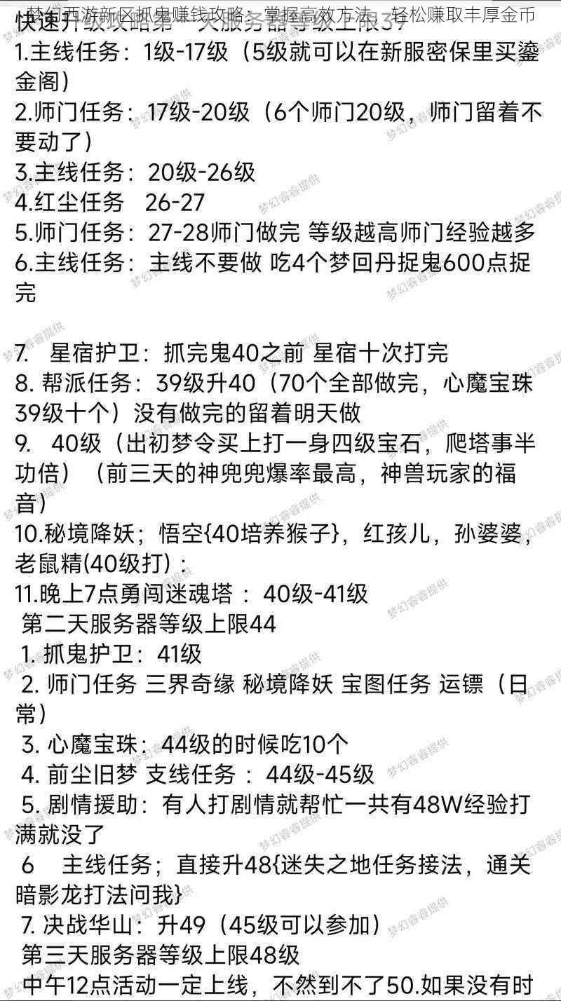 梦幻西游新区抓鬼赚钱攻略：掌握高效方法，轻松赚取丰厚金币