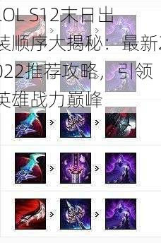 LOL S12末日出装顺序大揭秘：最新2022推荐攻略，引领英雄战力巅峰