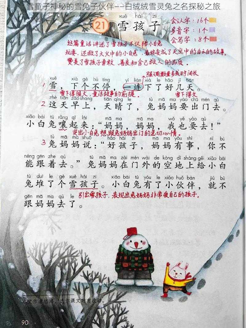 雪童子神秘的雪兔子伙伴——白绒绒雪灵兔之名探秘之旅