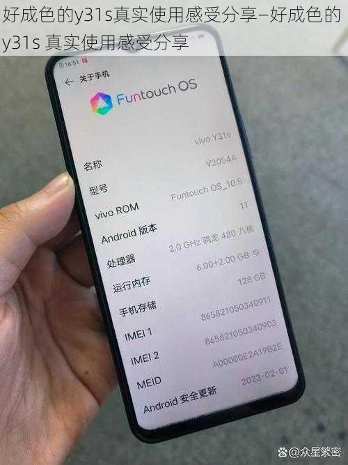 好成色的y31s真实使用感受分享—好成色的 y31s 真实使用感受分享