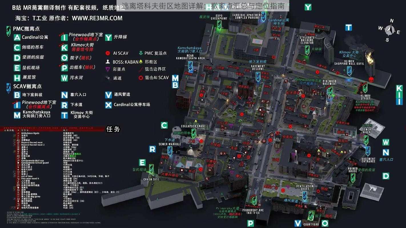 逃离塔科夫街区地图详解：撤离点汇总与定位指南