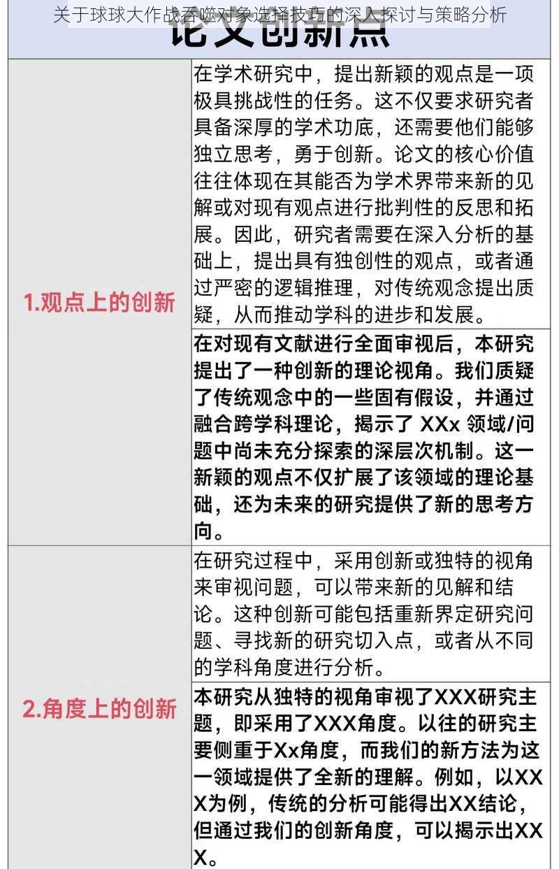 关于球球大作战吞噬对象选择技巧的深入探讨与策略分析