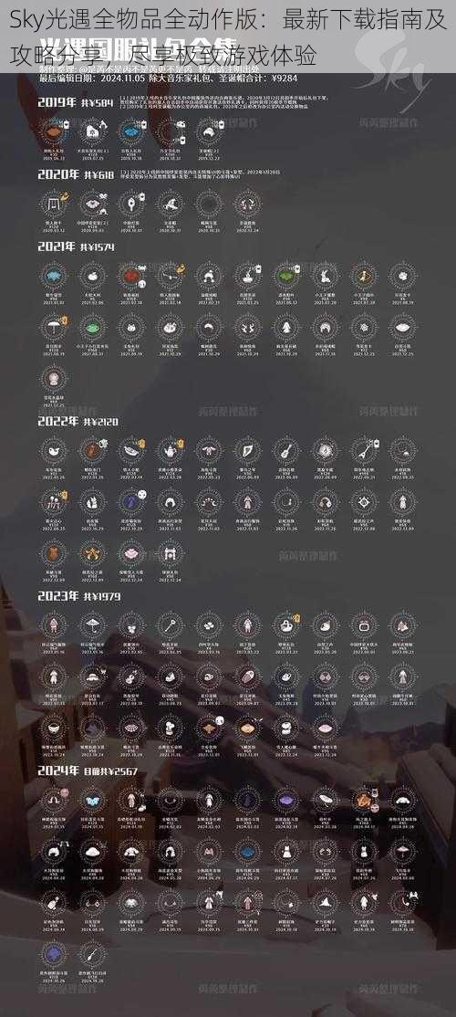 Sky光遇全物品全动作版：最新下载指南及攻略分享，尽享极致游戏体验