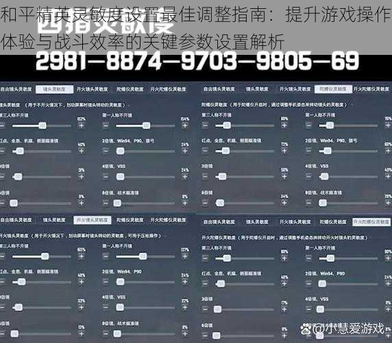 和平精英灵敏度设置最佳调整指南：提升游戏操作体验与战斗效率的关键参数设置解析