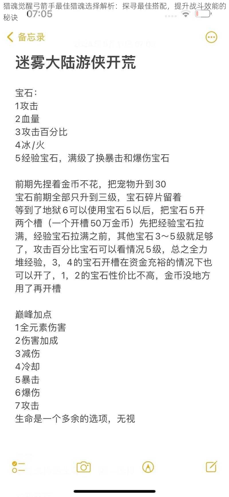 猎魂觉醒弓箭手最佳猎魂选择解析：探寻最佳搭配，提升战斗效能的秘诀