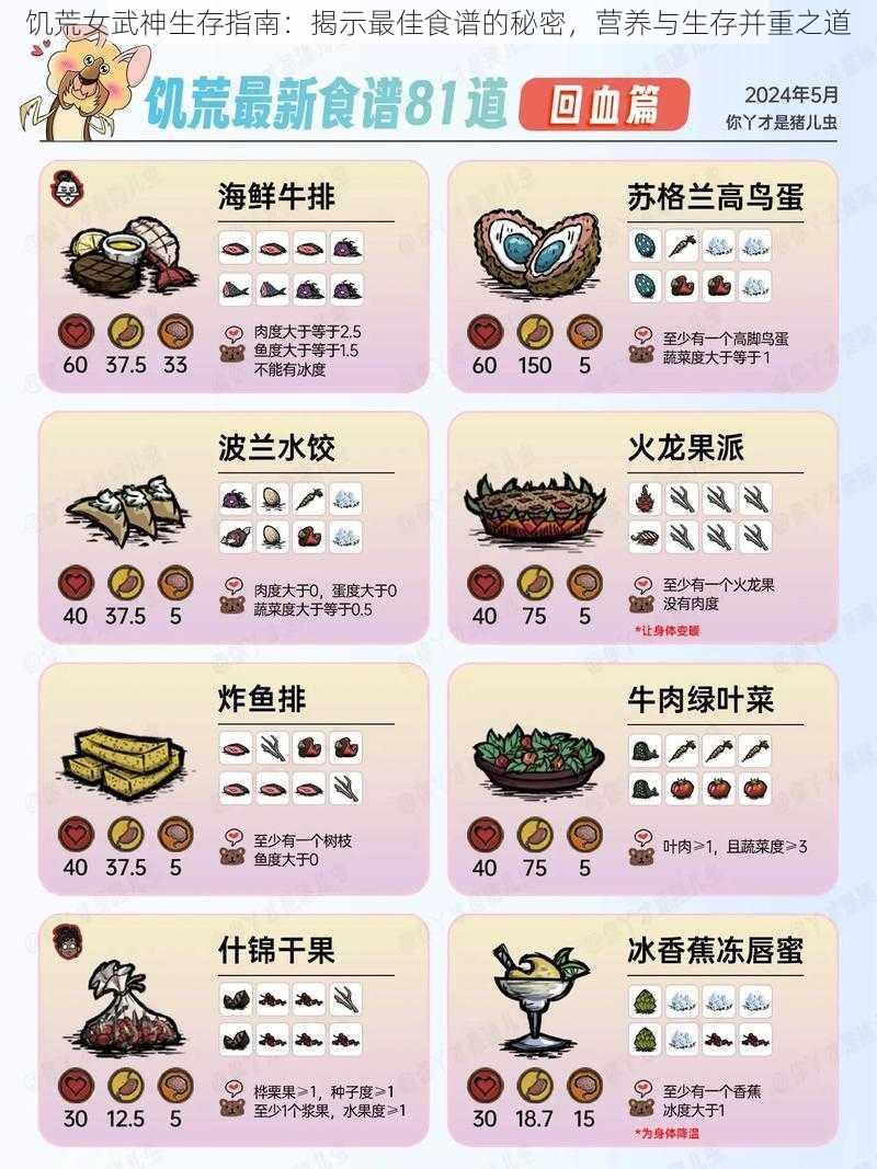 饥荒女武神生存指南：揭示最佳食谱的秘密，营养与生存并重之道