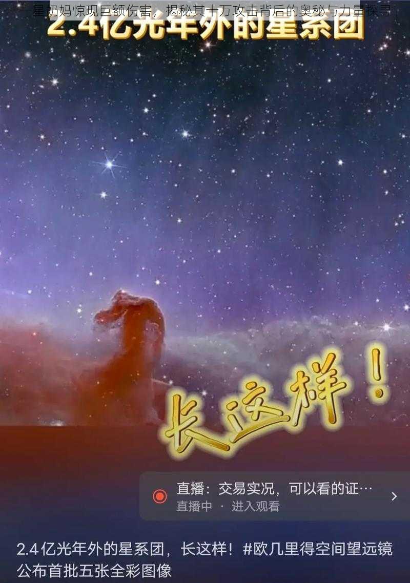 一星奶妈惊现巨额伤害，揭秘其十万攻击背后的奥秘与力量探寻