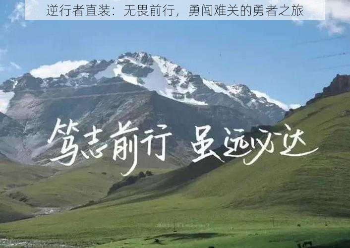 逆行者直装：无畏前行，勇闯难关的勇者之旅