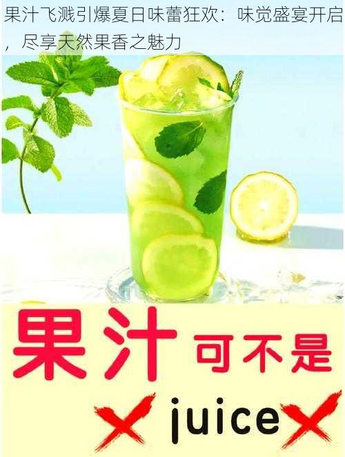 果汁飞溅引爆夏日味蕾狂欢：味觉盛宴开启，尽享天然果香之魅力